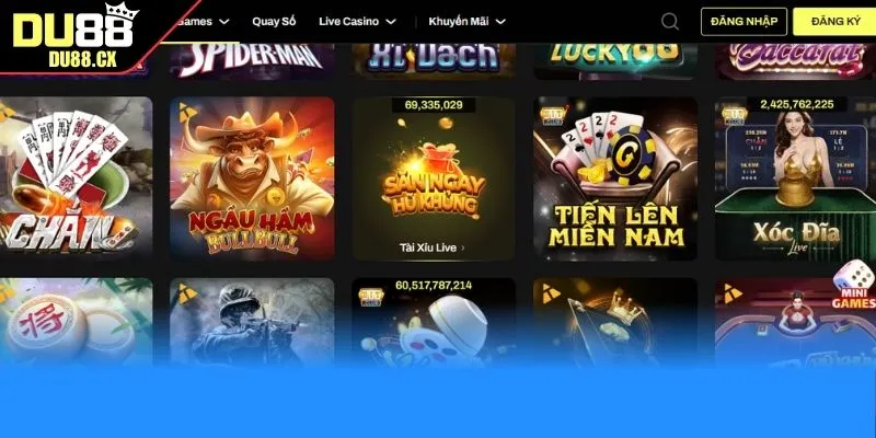 Bỏ túi top game bài DU88 hấp dẫn, không nên bỏ lỡ năm 2025