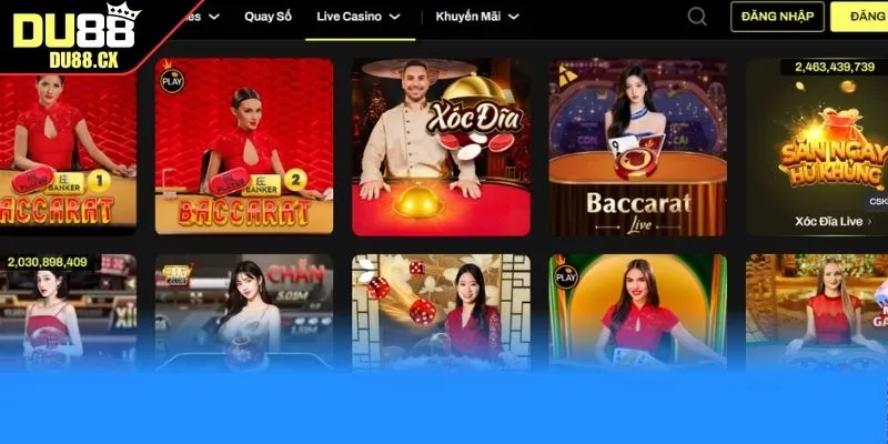 Top game hấp dẫn, tỷ lệ thưởng cao nên trải nghiệm tại casino DU88